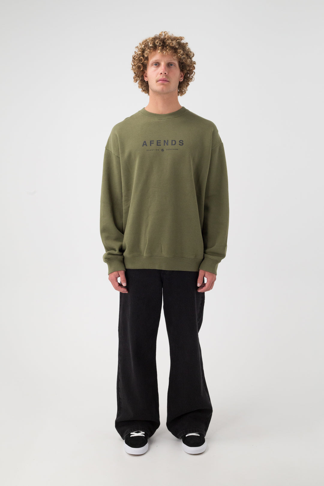 Afends Thown Out Recycled Crew Neck