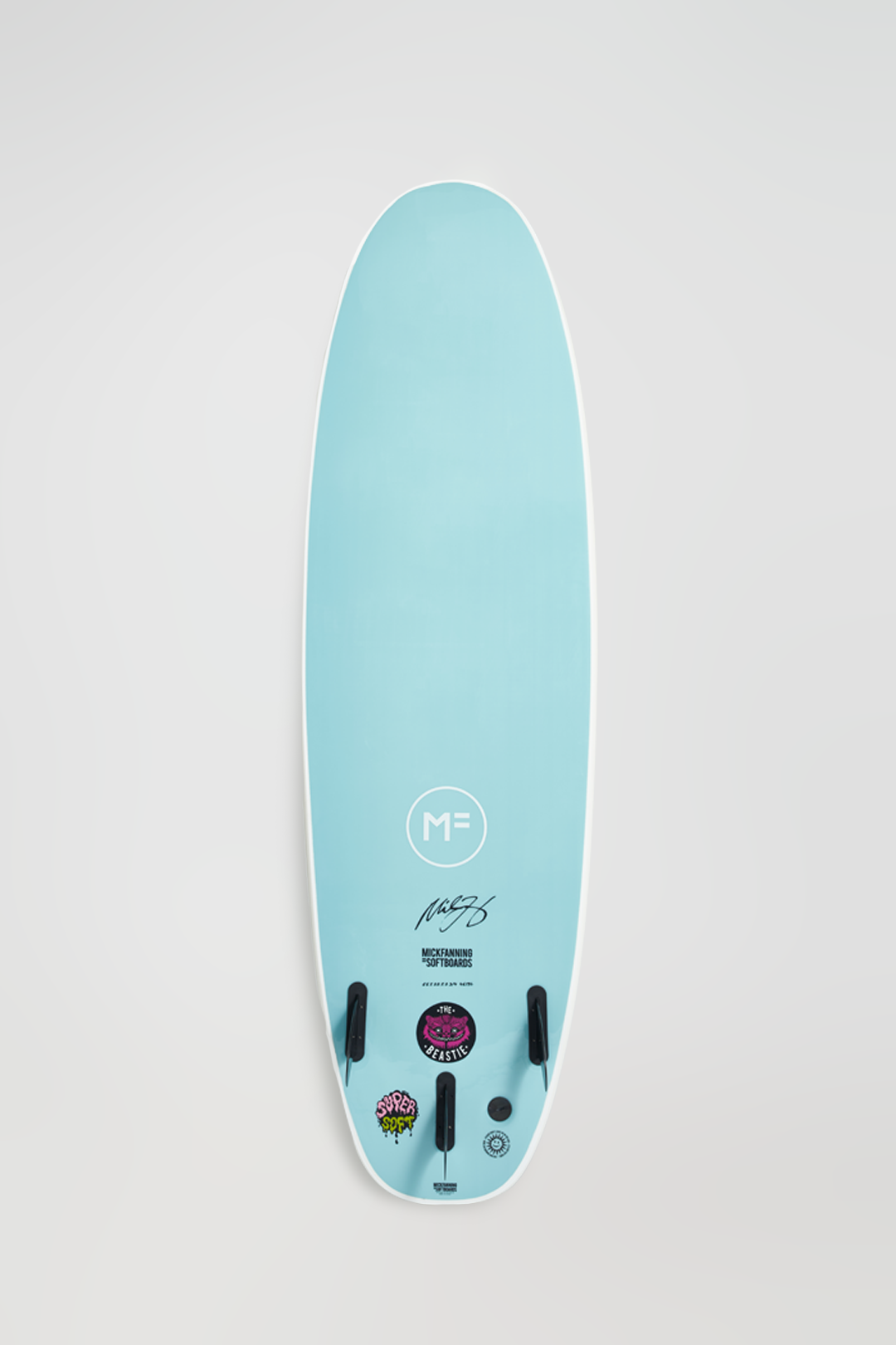 7'6 MF Beastie Super Soft Tri White/Teal 57.51L