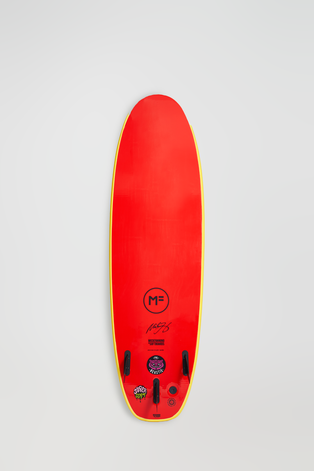 6'6 MF Beastie Super Soft Tri Sunshine/Red 46.19L