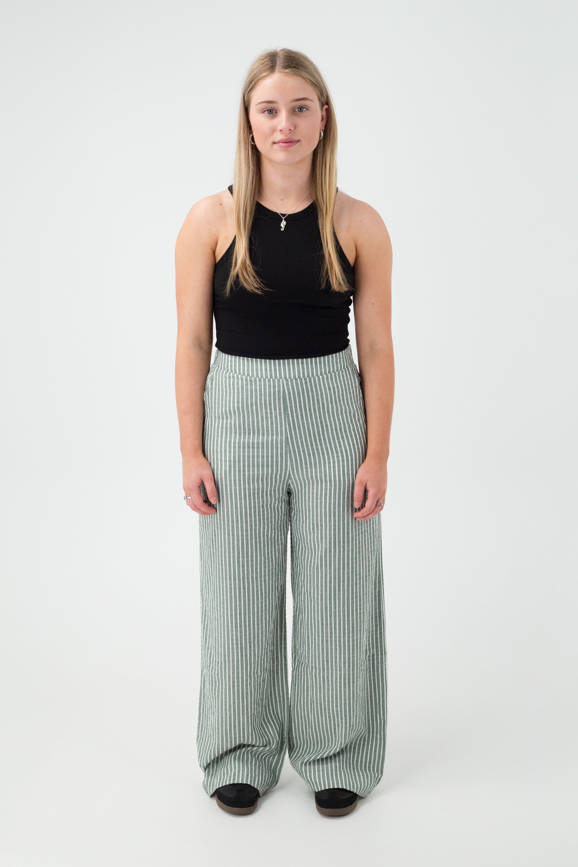 Grey and black 2025 striped pants