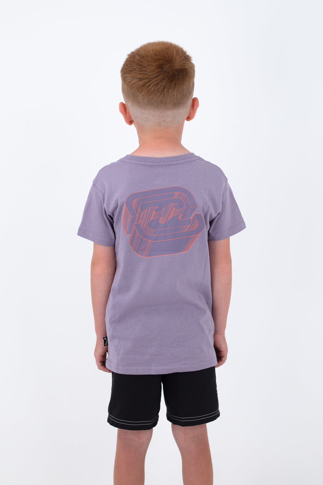 Billabong Groms Crayon Waves T-Shirt Purple