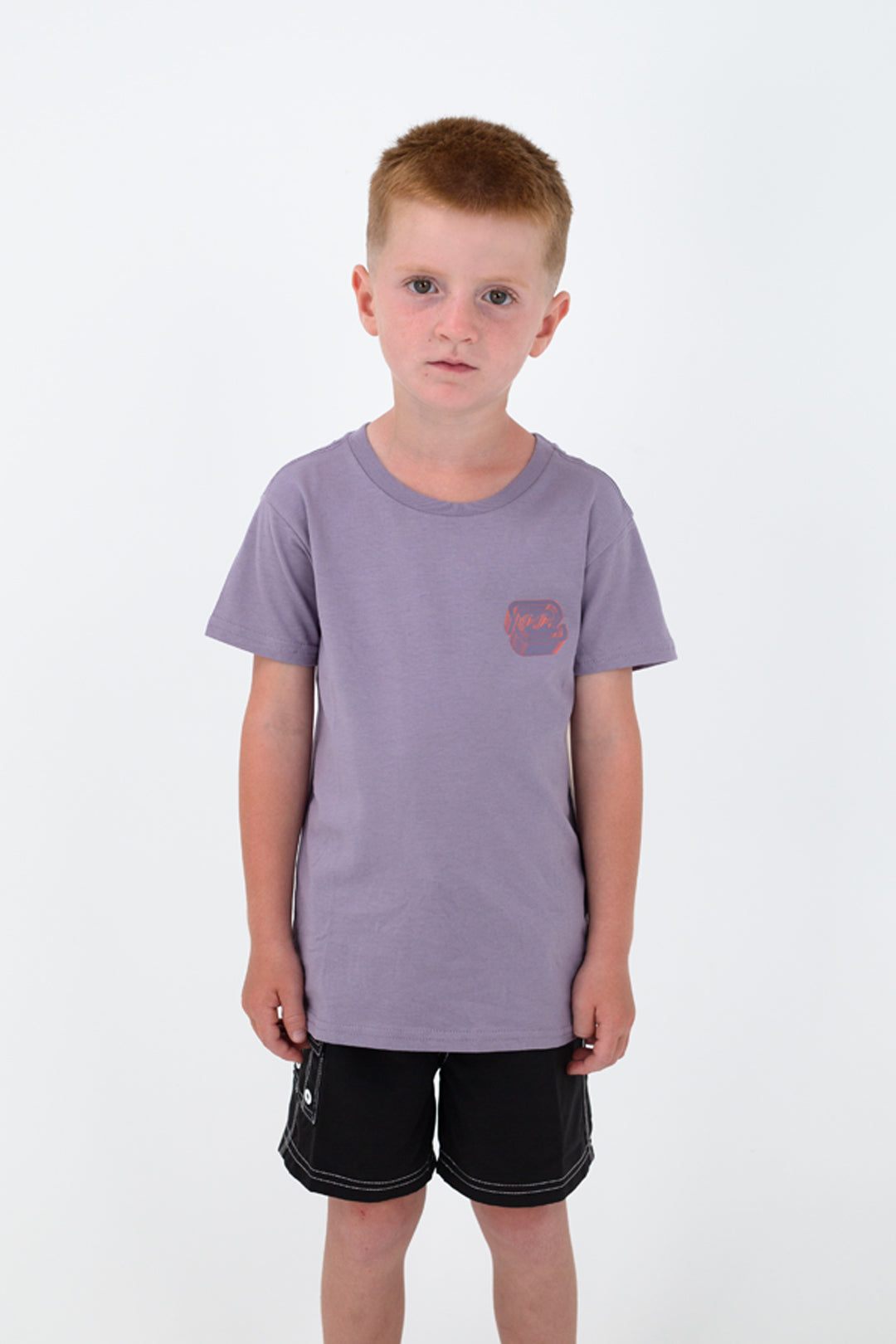 Billabong Groms Crayon Waves T-Shirt Purple