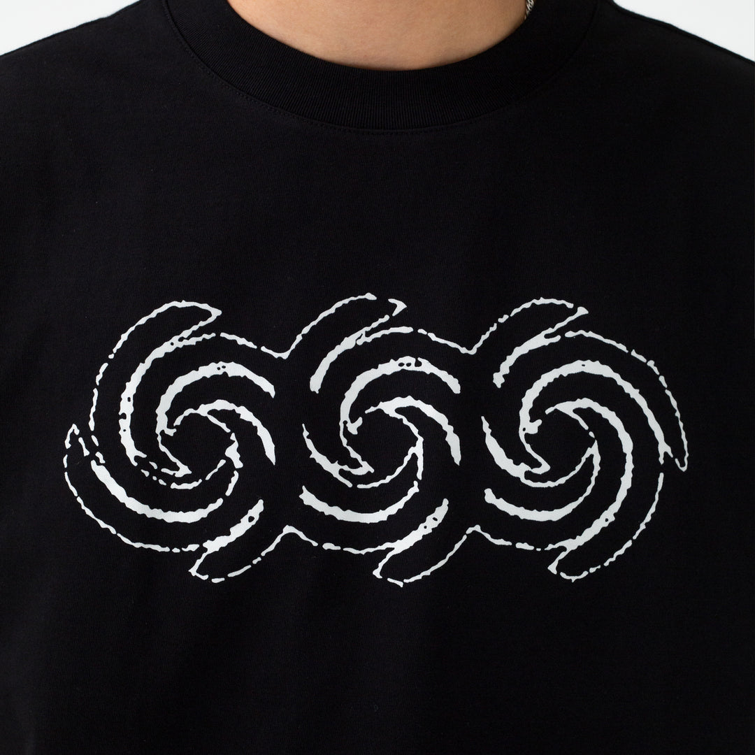 Greenroom Triple Swirl Tee Black