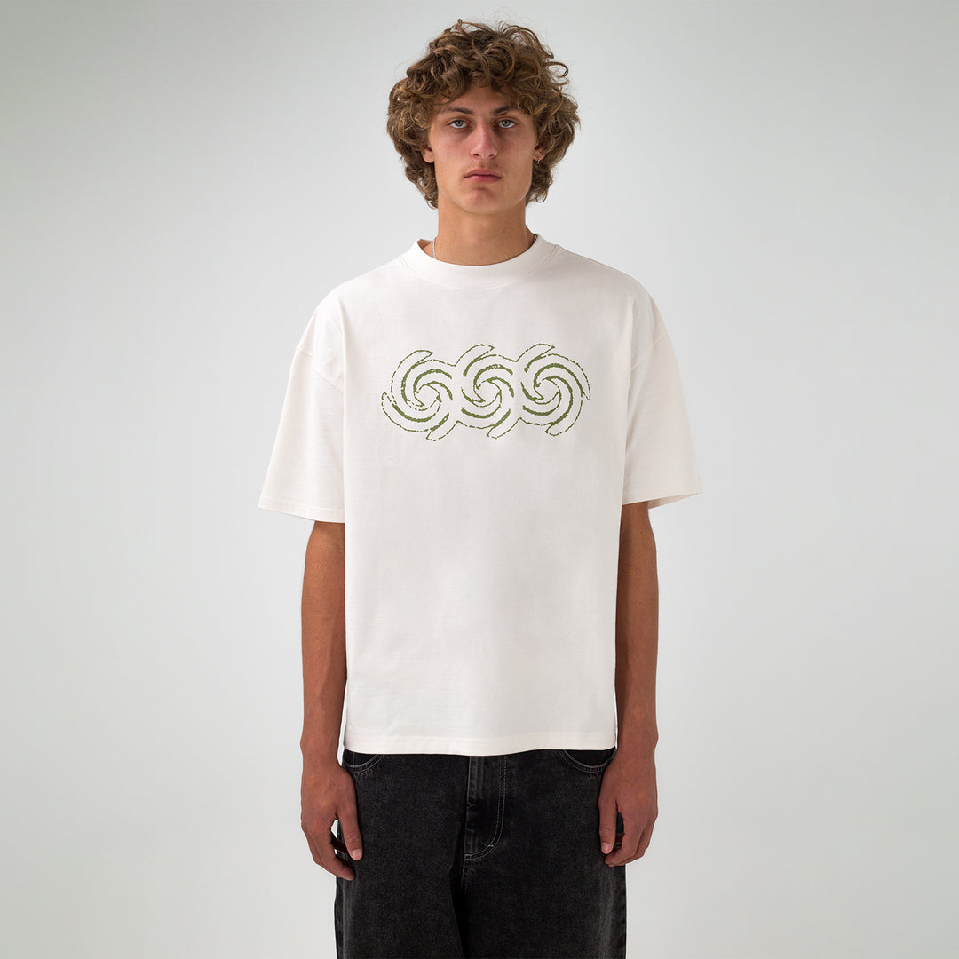 Greenroom Triple Swirl Tee Off-White