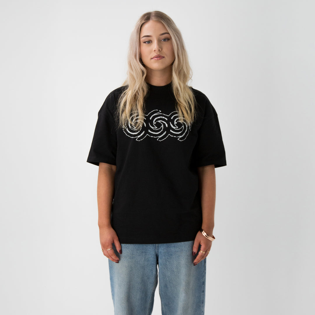 Greenroom Triple Swirl Tee Black